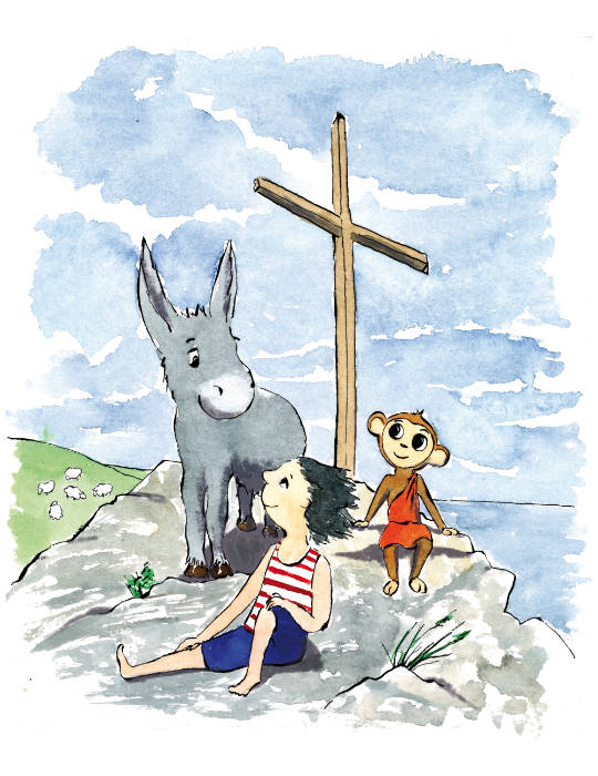 Illustration out of the children's book "Boo und der Zaubernebel"